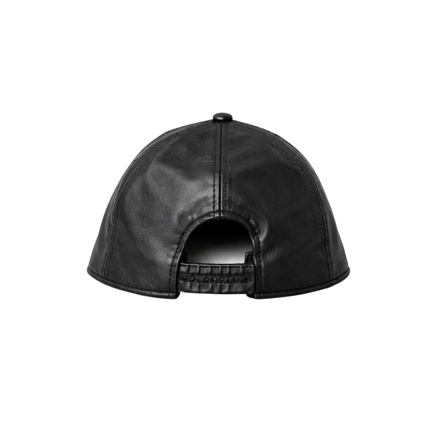Black Leather Wide-brimmed Hat