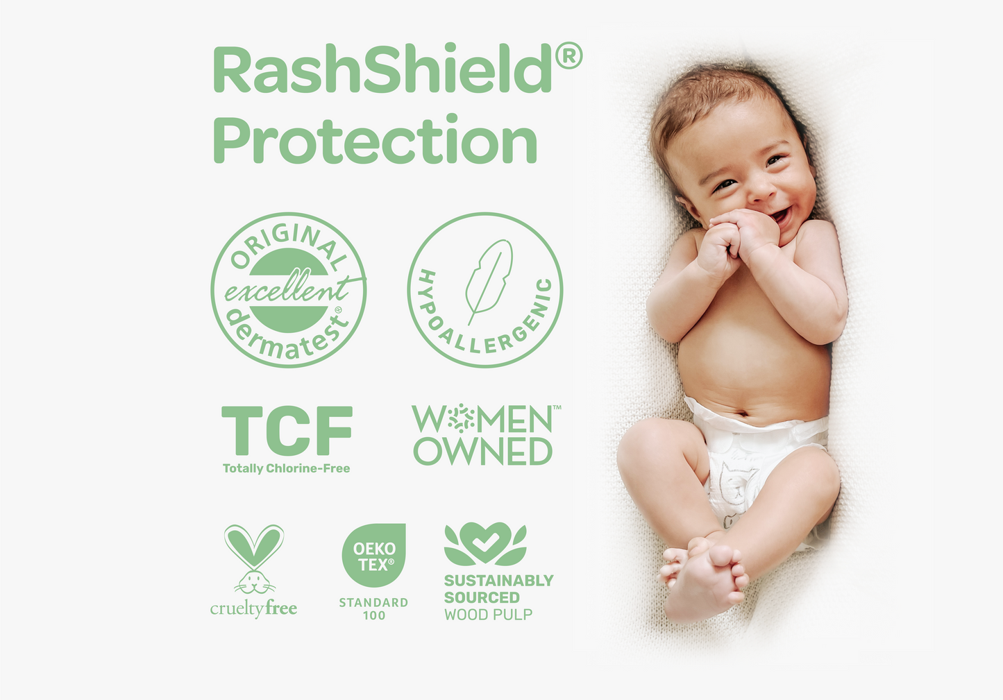 Clear+Dry® Natural Disposable Diapers Jumbo Box