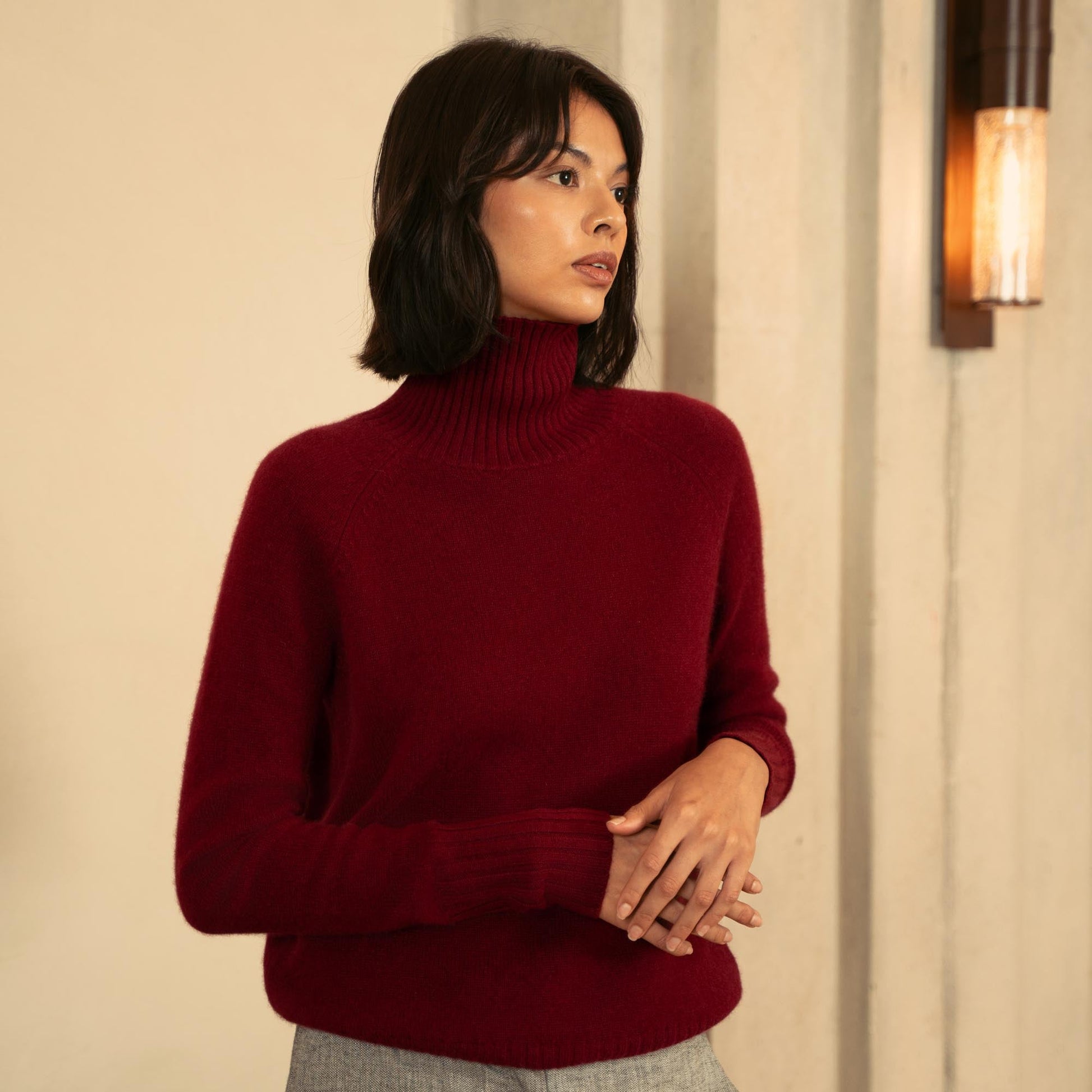 Emma Cashmere Relaxed Turtleneck Sweater