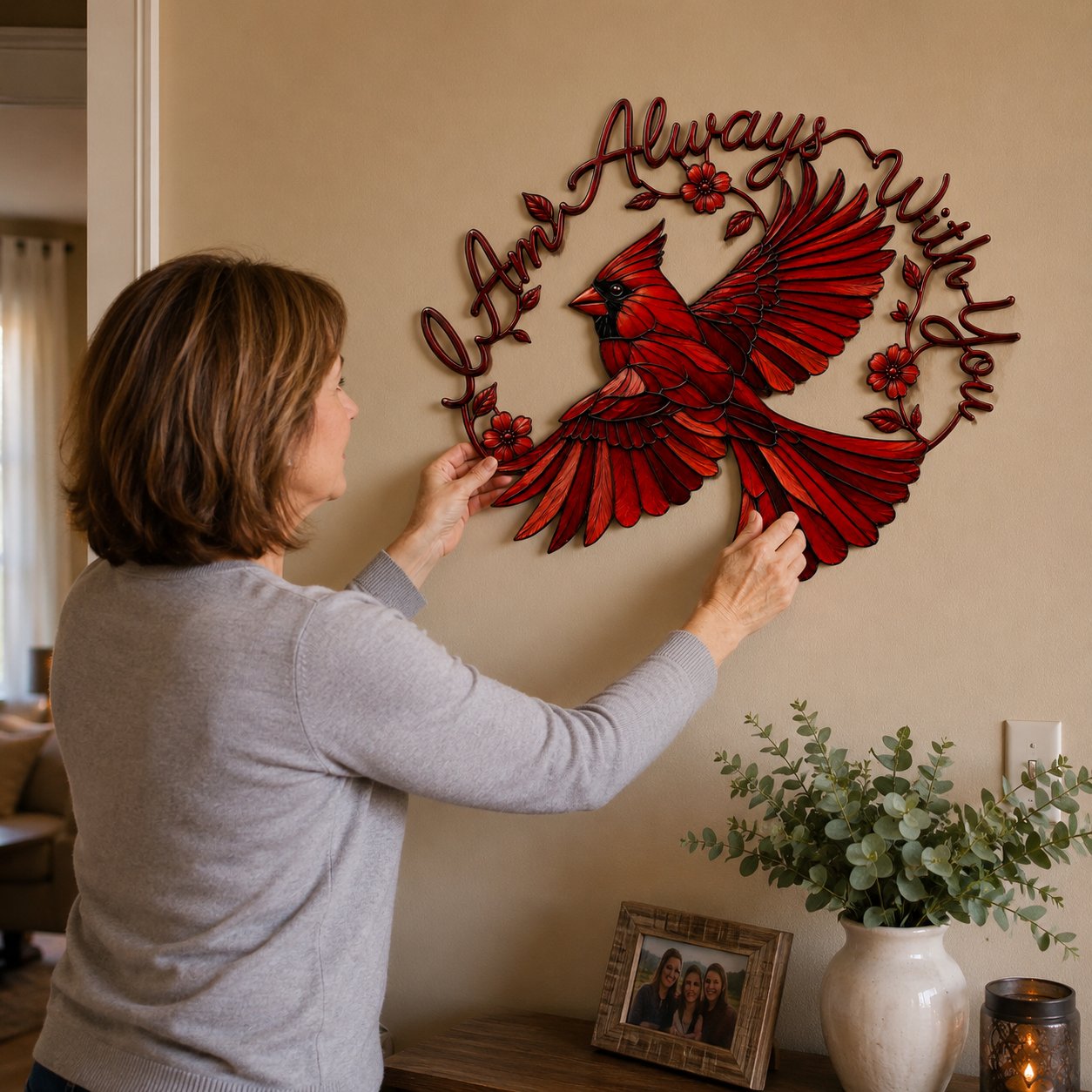 ❤️Cardinal Metal Wall Art - I Am Always With You
