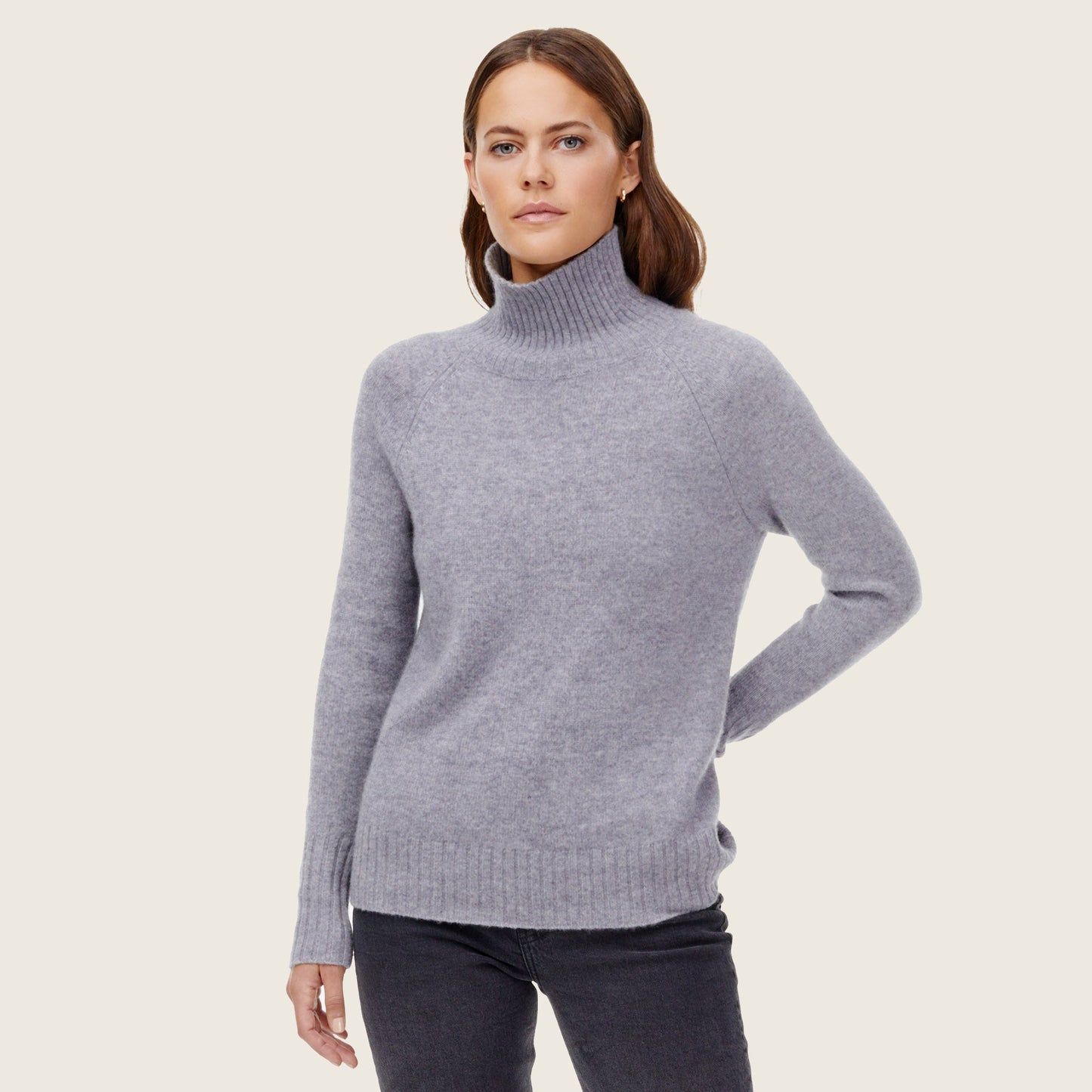 Emma Cashmere Relaxed Turtleneck Sweater