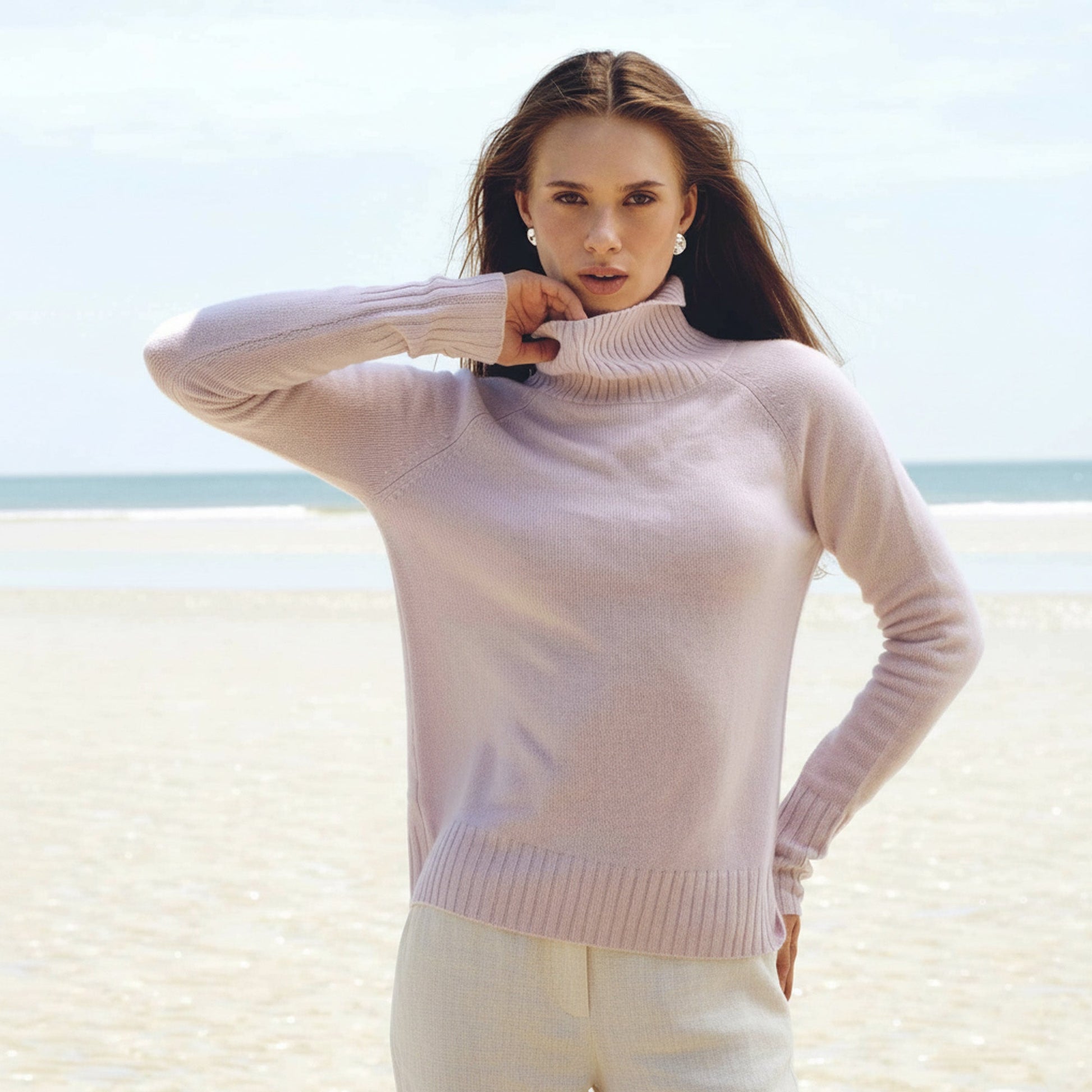 Emma Cashmere Relaxed Turtleneck Sweater