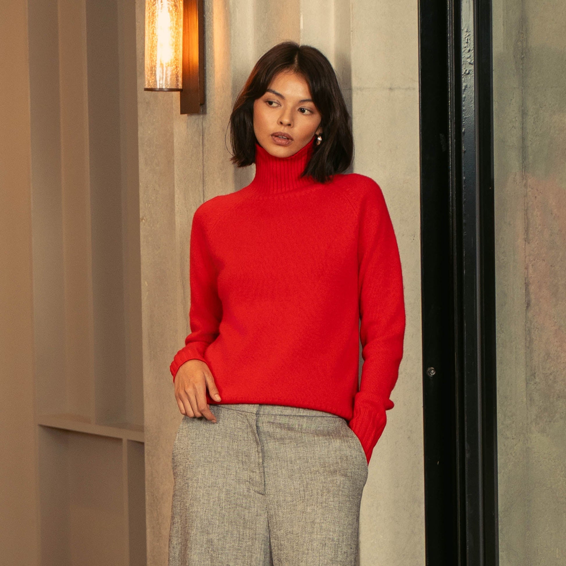 Emma Cashmere Relaxed Turtleneck Sweater