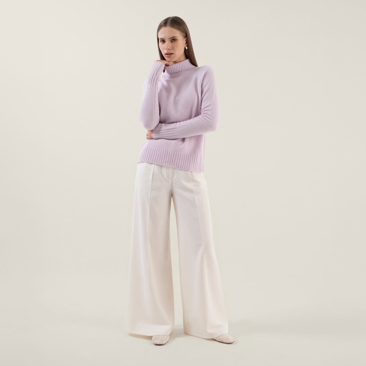 Emma Cashmere Relaxed Turtleneck Sweater
