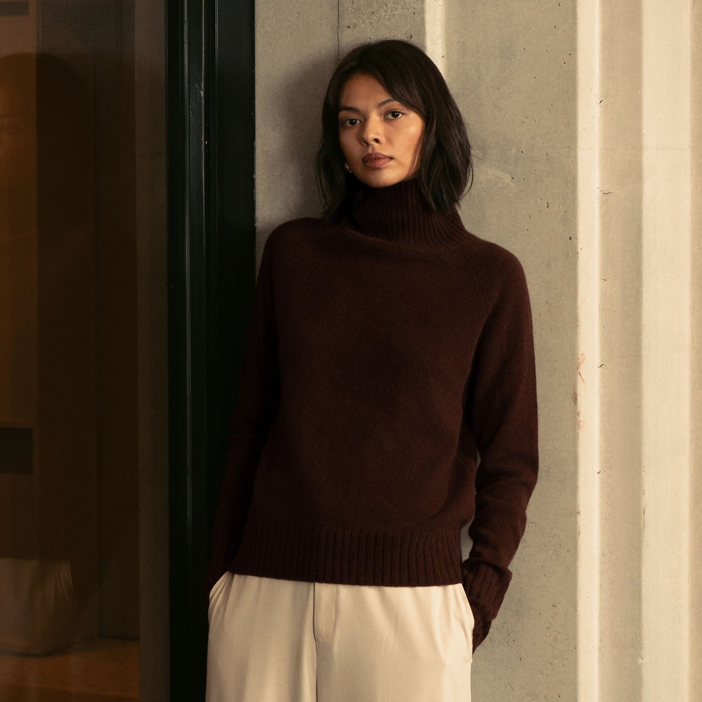 Emma Cashmere Relaxed Turtleneck Sweater
