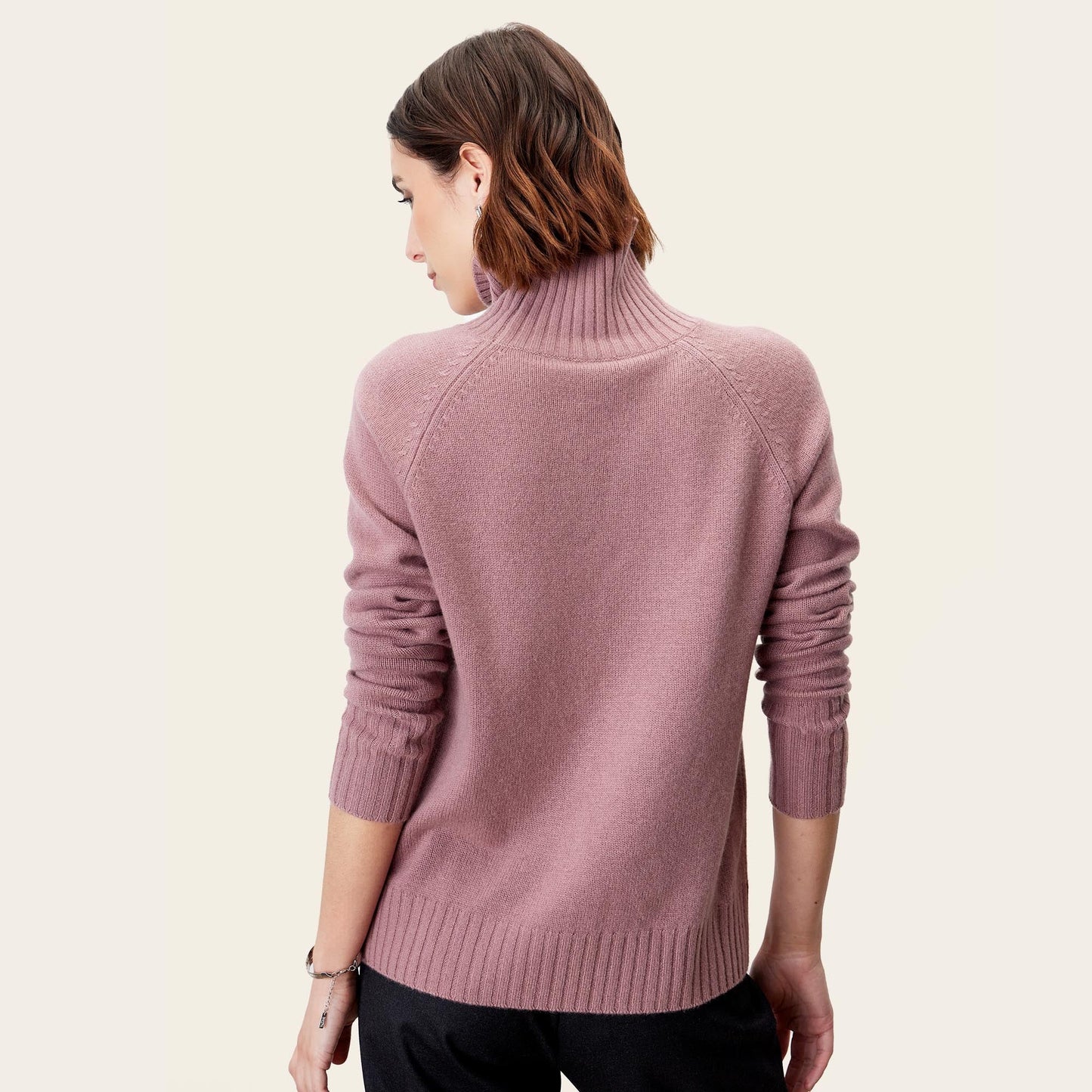 Emma Cashmere Relaxed Turtleneck Sweater