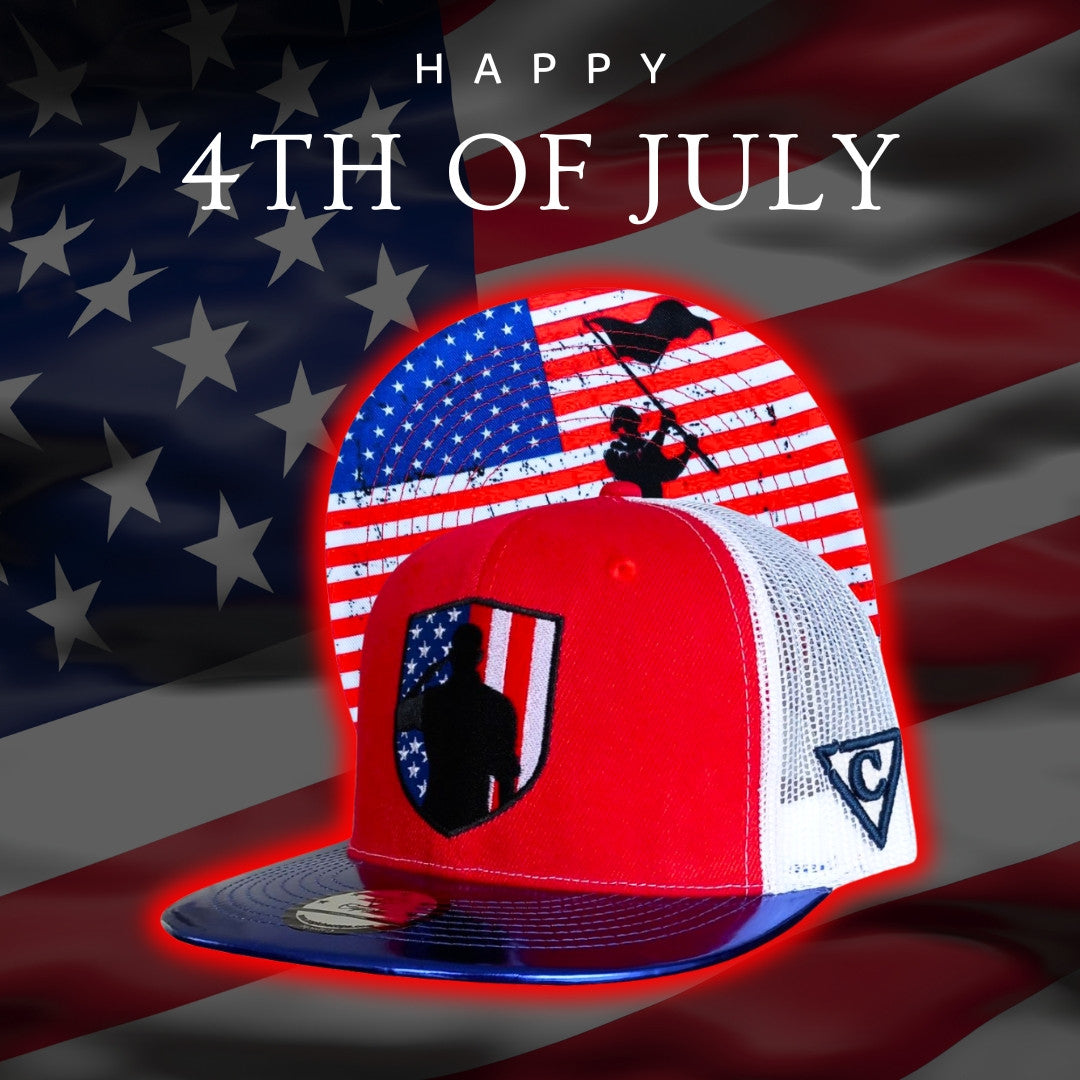 4th of July Trucker Snapback - Red/Blue Metallic