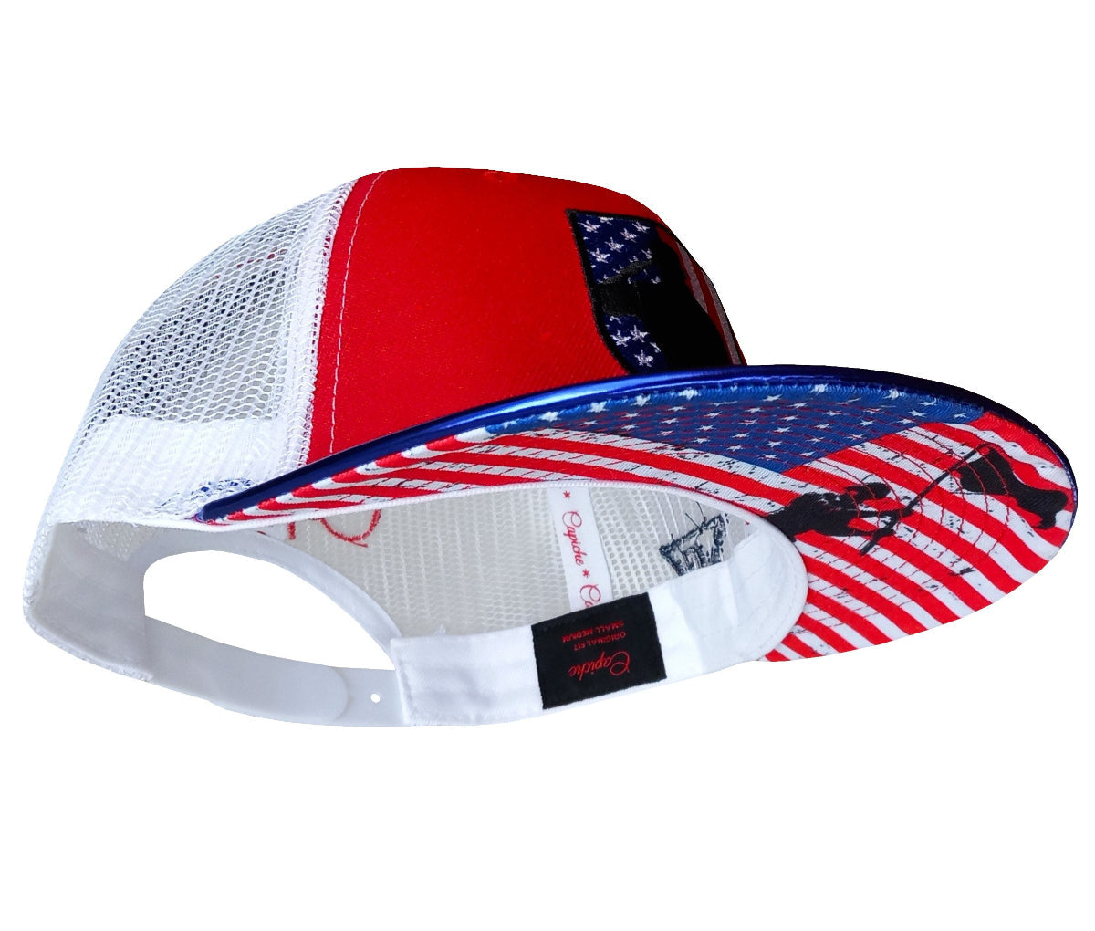 4th of July Trucker Snapback - Red/Blue Metallic