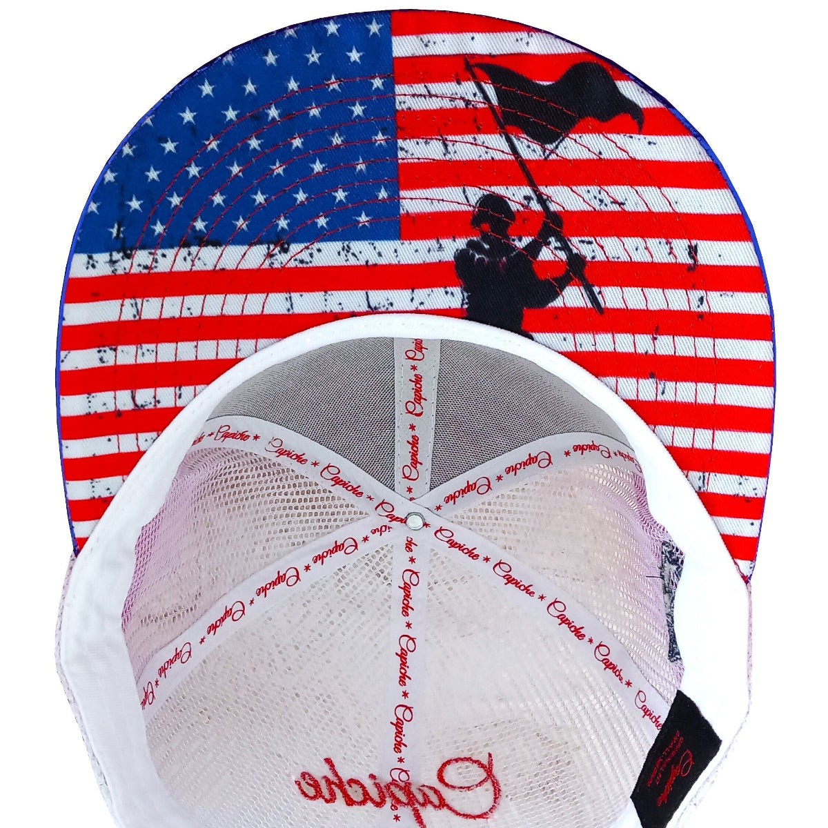 4th of July Trucker Snapback - Red/Blue Metallic