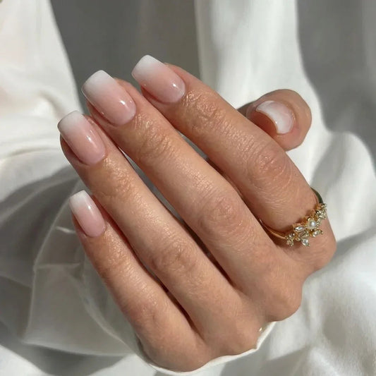 Vanilla Cream Square Nails - Press On Nails