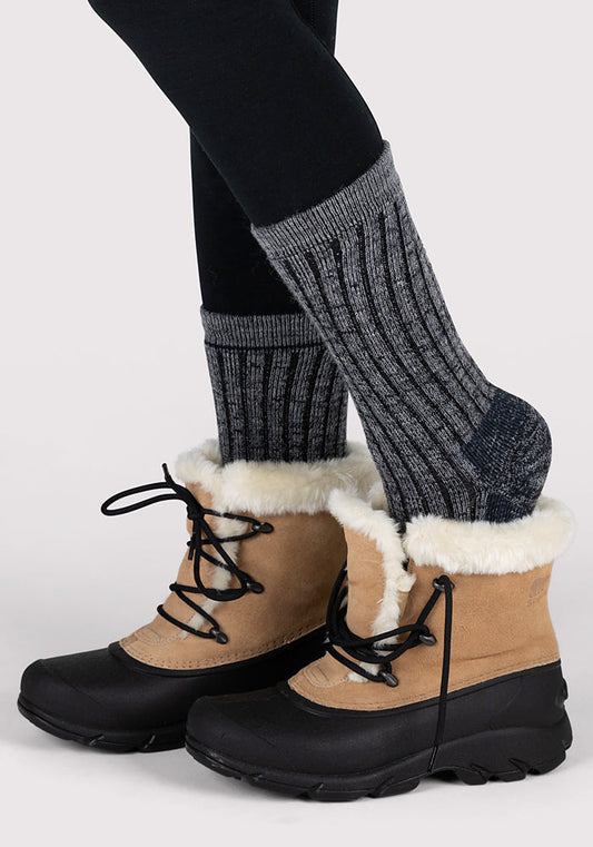 Womens Joey Crew Socks - Stone Grey