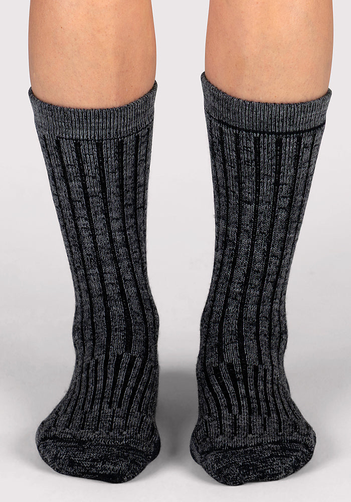 Womens Joey Crew Socks - Stone Grey