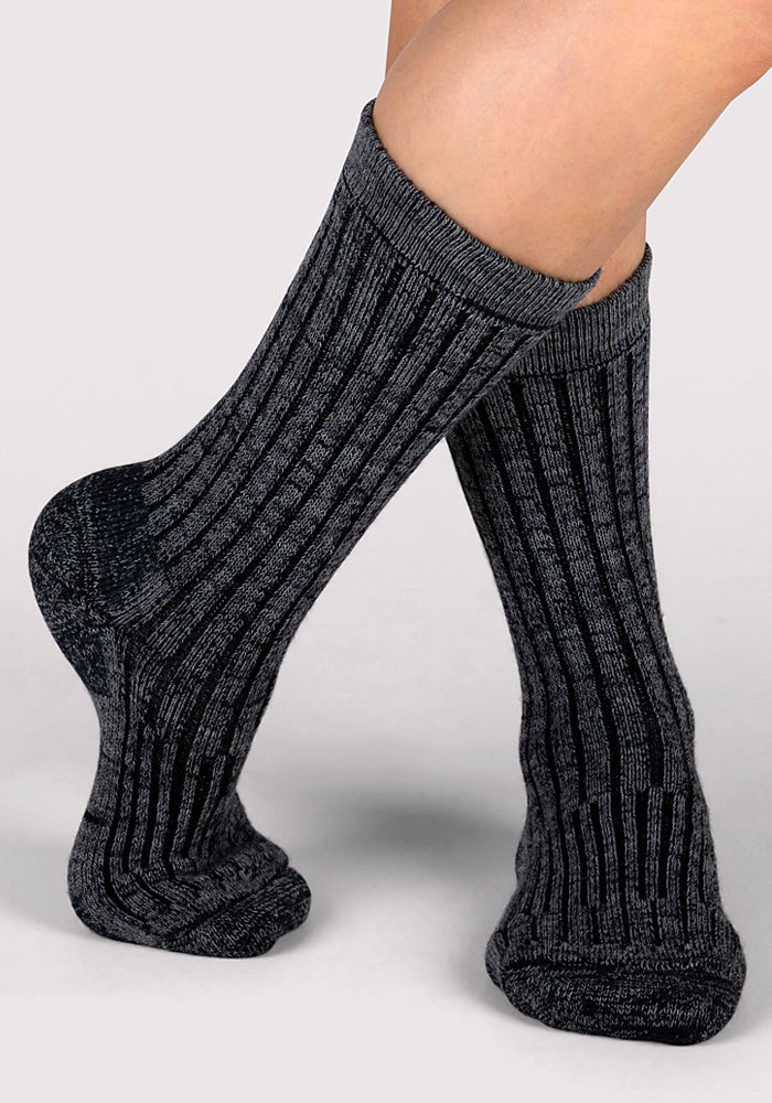 Womens Joey Crew Socks - Stone Grey