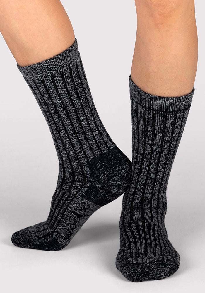 Womens Joey Crew Socks - Stone Grey