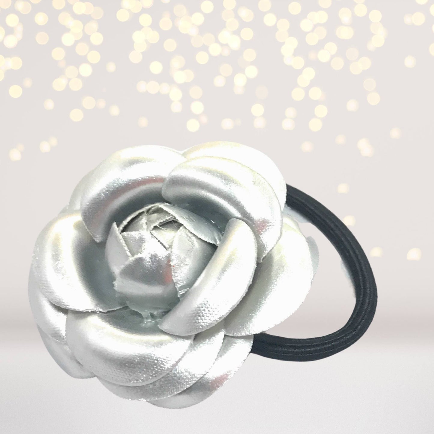 Shiny Flower Hairband Pony Tail