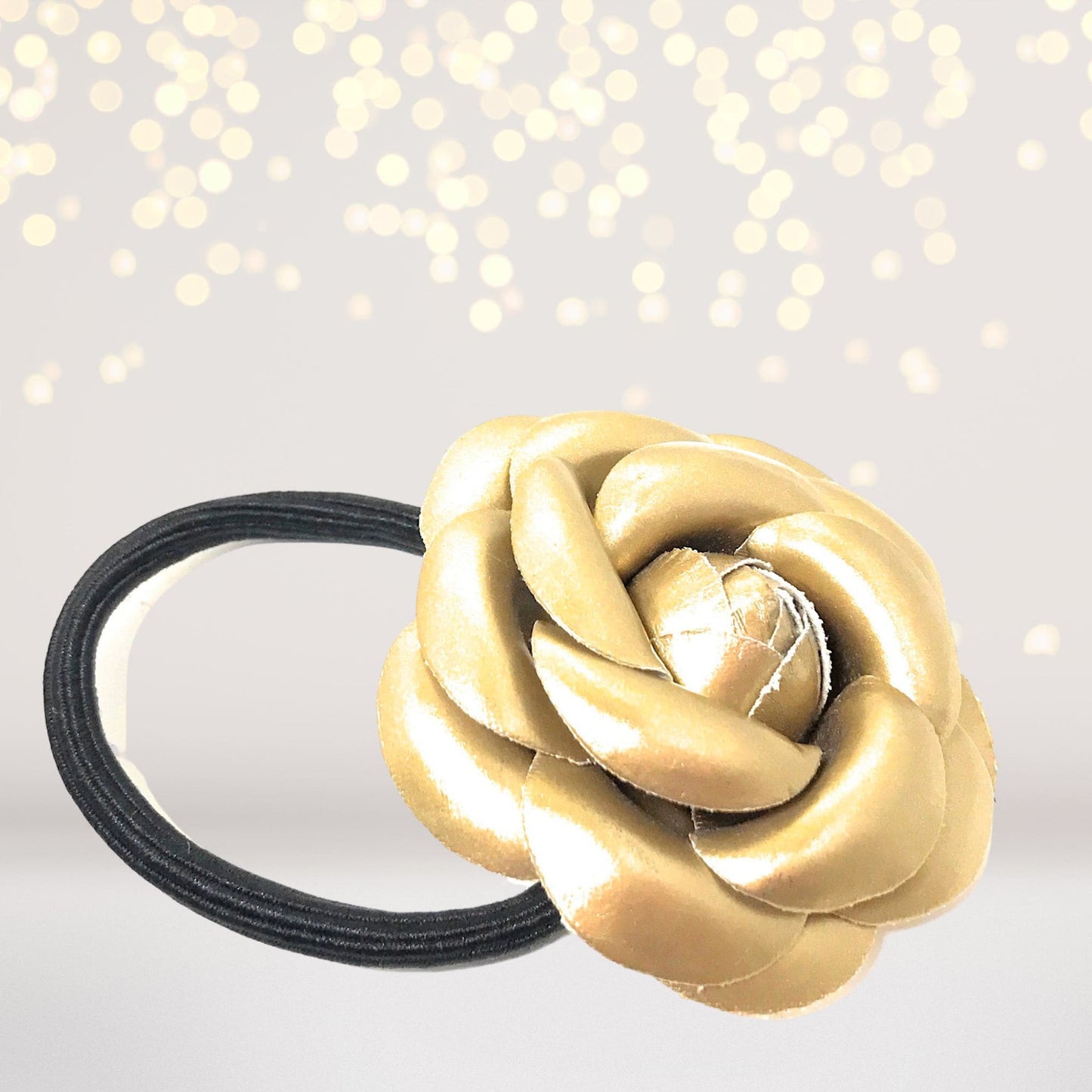 Shiny Flower Hairband Pony Tail