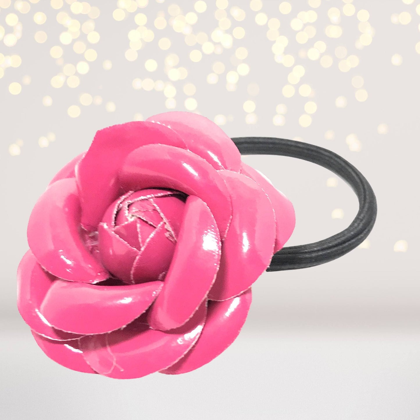 Shiny Flower Hairband Pony Tail