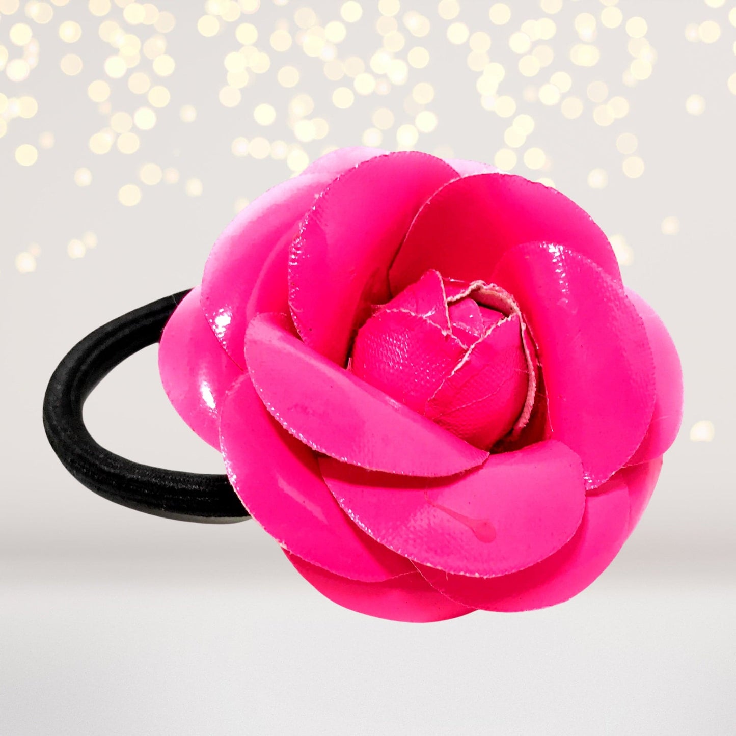 Shiny Flower Hairband Pony Tail