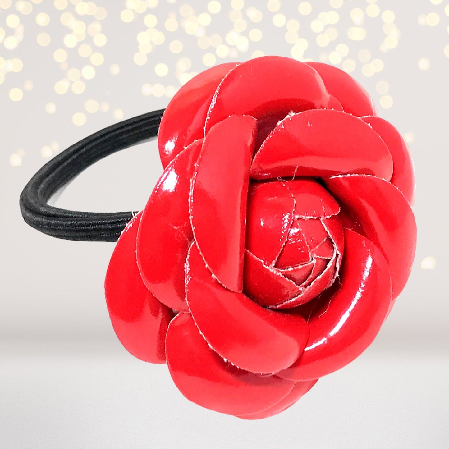 Shiny Flower Hairband Pony Tail