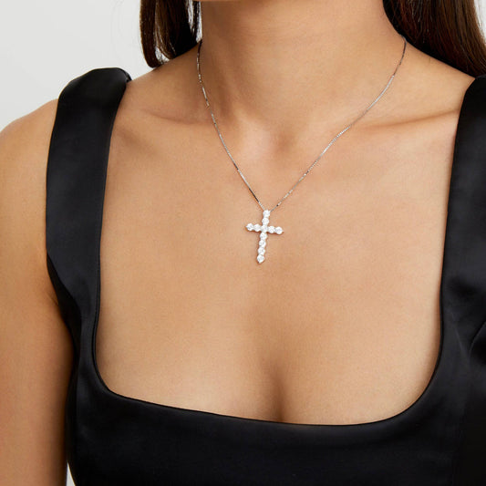 The Bella Pavé Cross Pendant