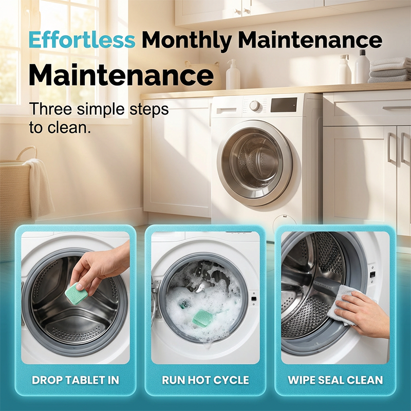 🧼Washing Machine Cleaner Tablets (12-Pack)✨Deep Clean Descale Deodorize Suitable For All Washers💨