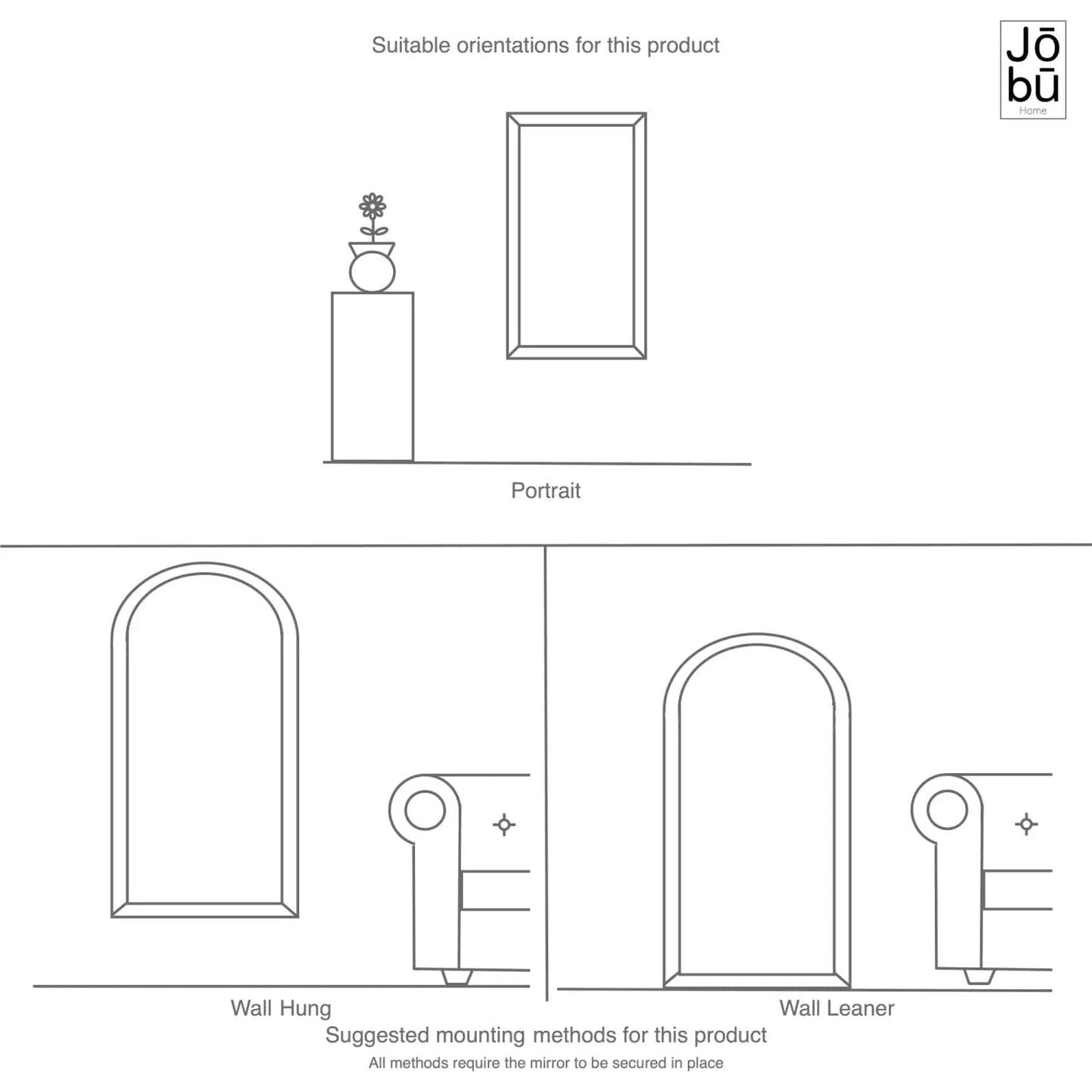 Tomi - Full Length Black Metal Arched Lattice Window Mirror - 180cm x 105cm.