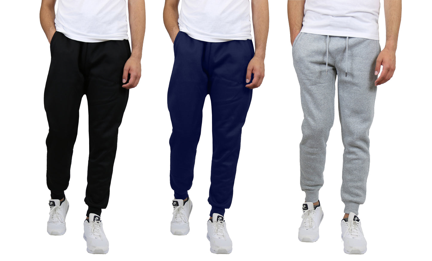 3-Pack Mens Modern Fit Fleece Jogger Sweatpants