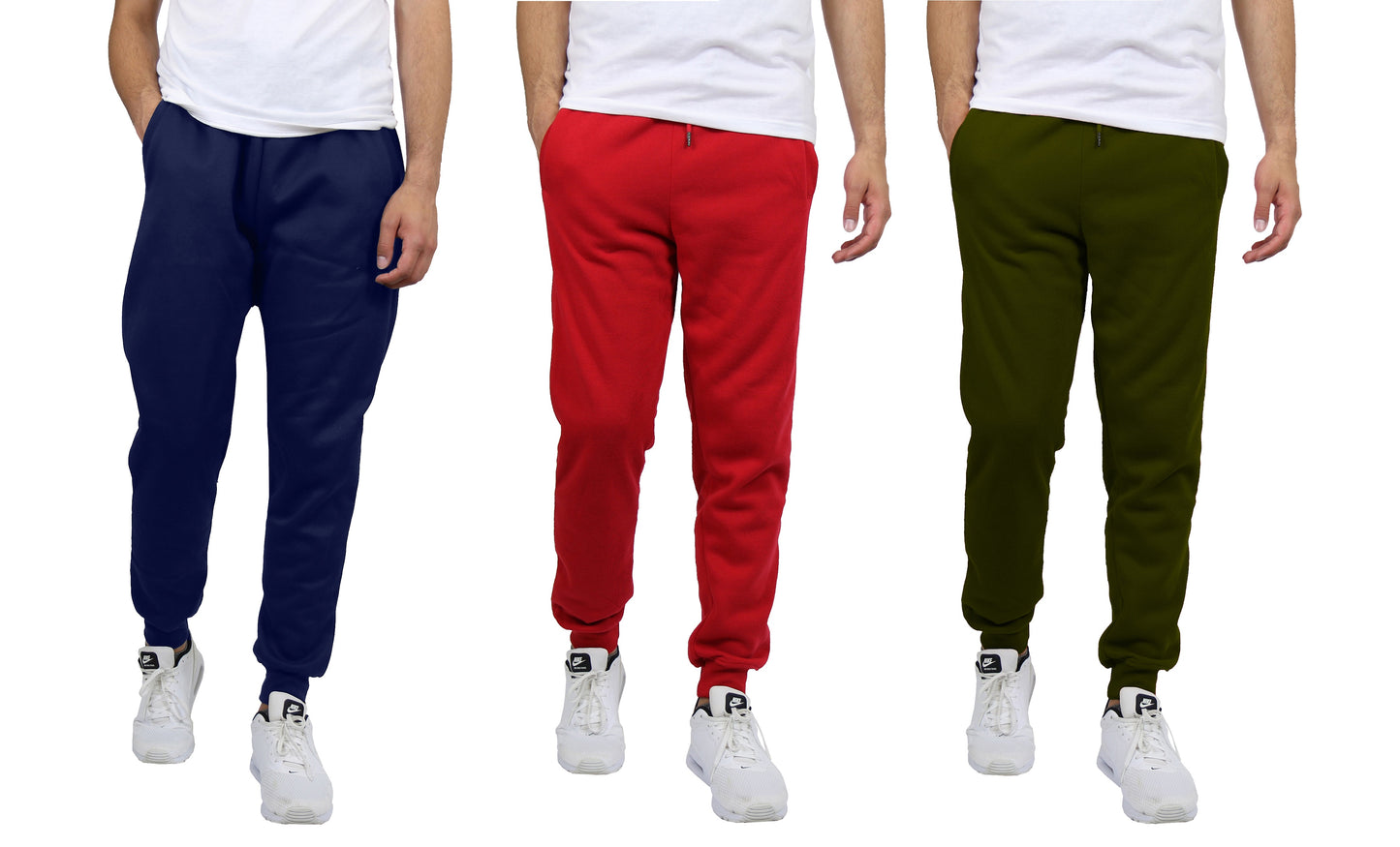 3-Pack Mens Modern Fit Fleece Jogger Sweatpants