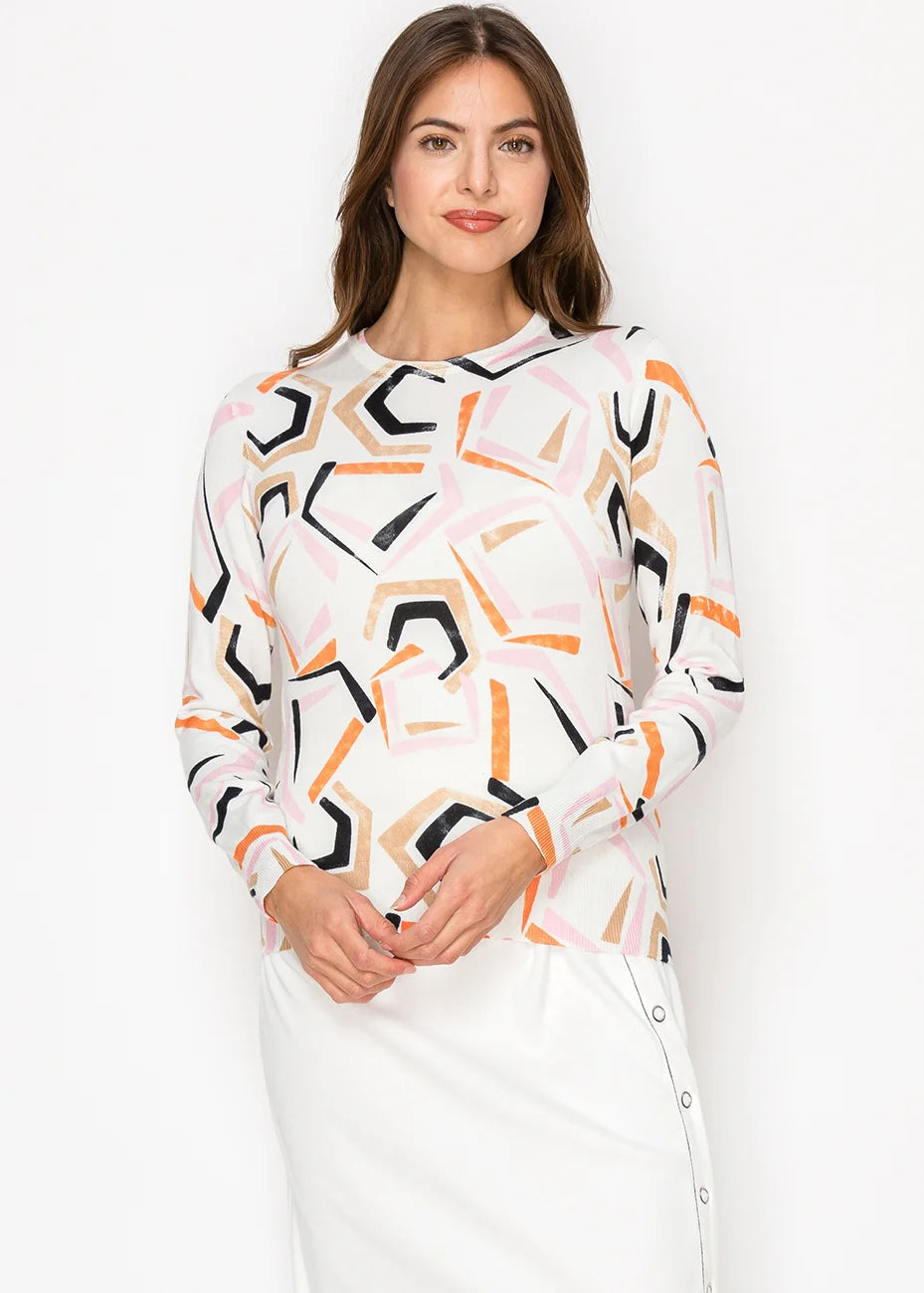 Geometric Brushstroke Sweater