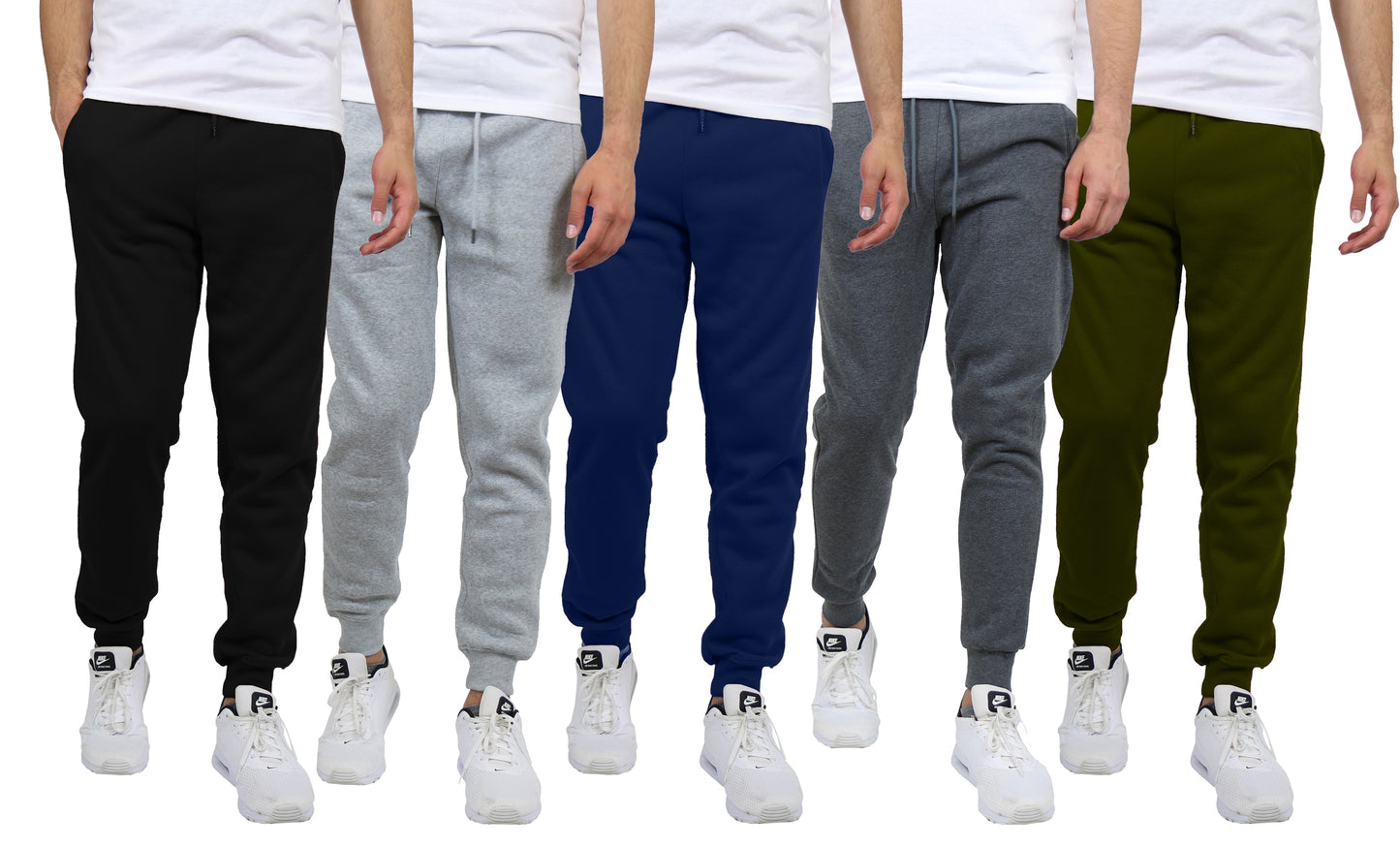 3-Pack Mens Modern Fit Fleece Jogger Sweatpants