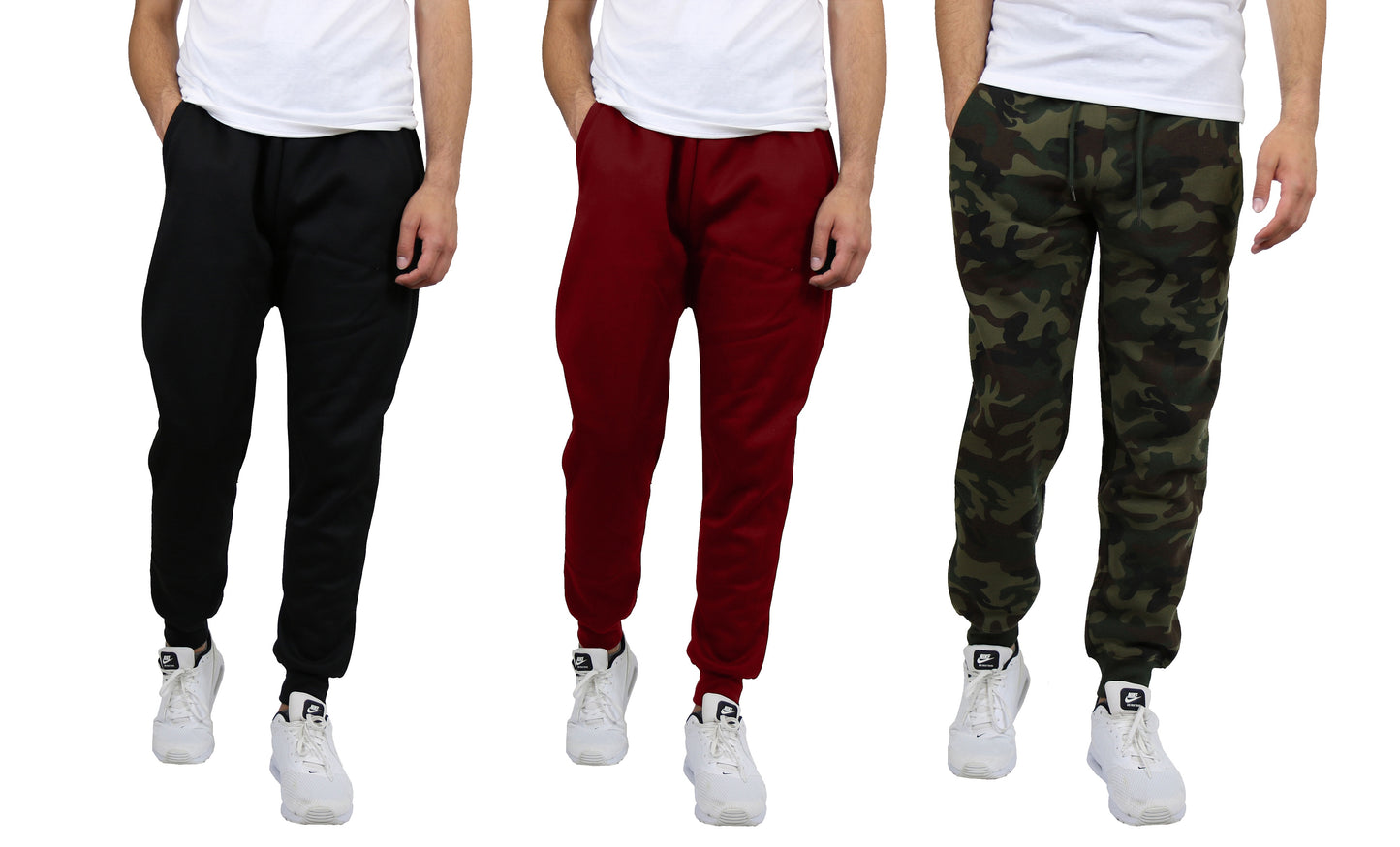 3-Pack Mens Modern Fit Fleece Jogger Sweatpants