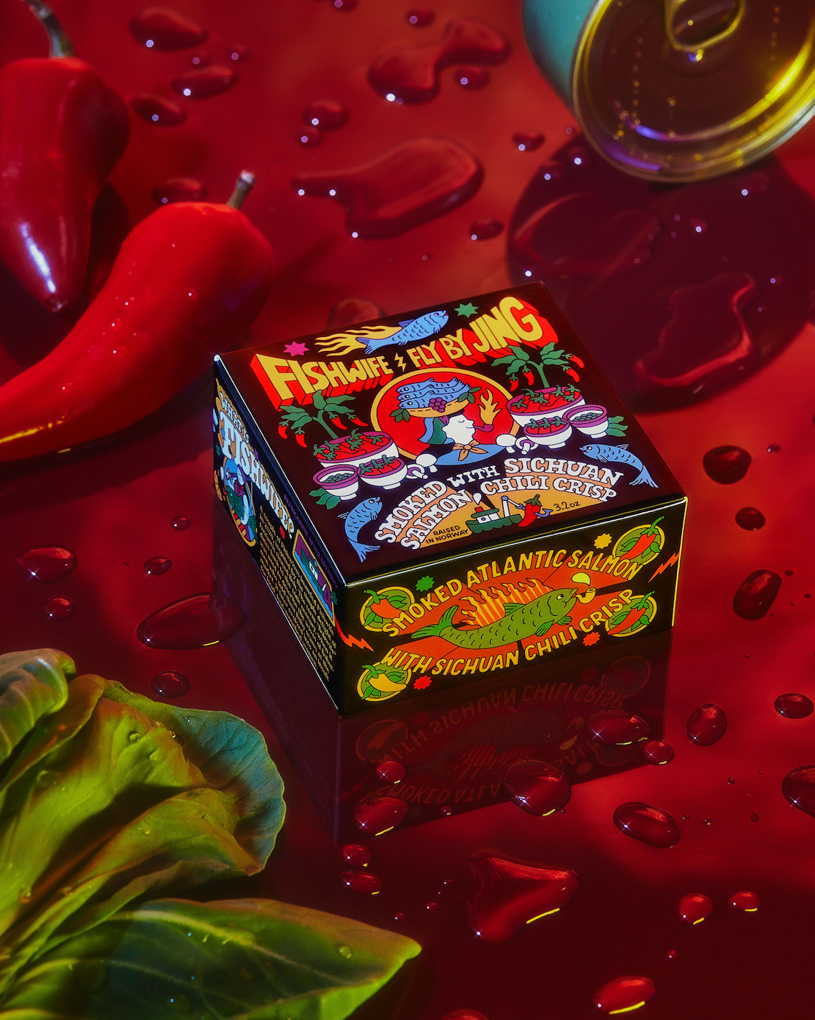 Smoked Salmon with Fly By Jing Sichuan Chili Crisp (3-Pack)
